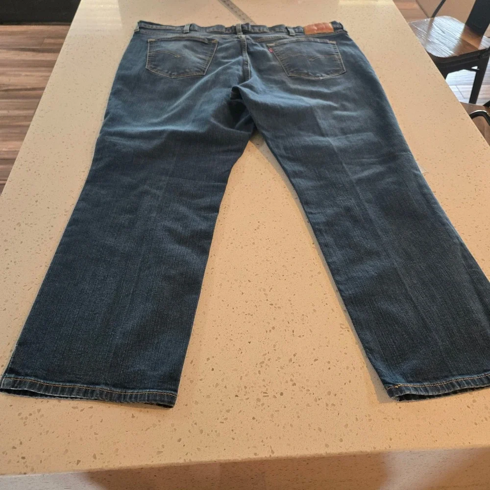 Levis 541 Jeans Mens 44x27 Athletic Taper Mens Dark Wash Denim Blue 5-Pocket